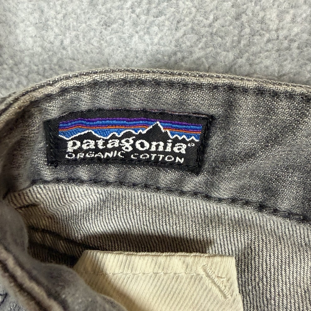 Patagonia Organic Cotton Jeans Mens 33x32 Gray Straight Leg Stretch Denim READ - Picture 8 of 16